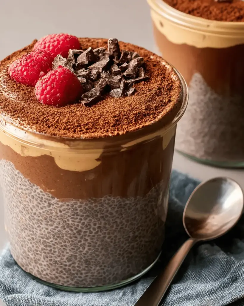 High-Protein Peanut Butter & Chocolate Chia Pudding