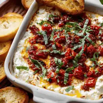 Baked Goat Cheese Bruschetta Dip