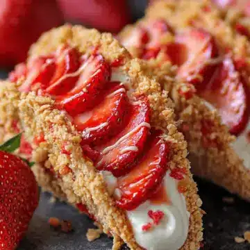 Strawberry Crunch Cheesecake Tacos