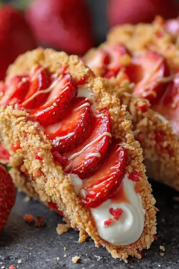 Strawberry Crunch Cheesecake Tacos