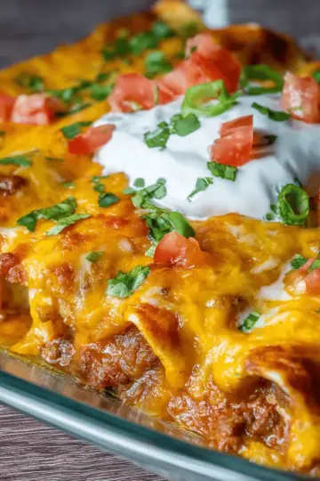 Easy Cheesy Ground Beef Enchiladas