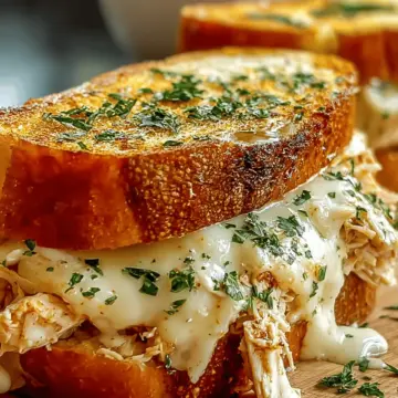 Irresistible Cheesy Chicken Garlic Bread Sandwich Recipe