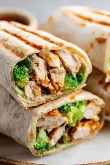 Grilled Chicken Broccoli Wraps
