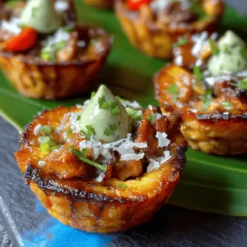 Stuffed plantain cups