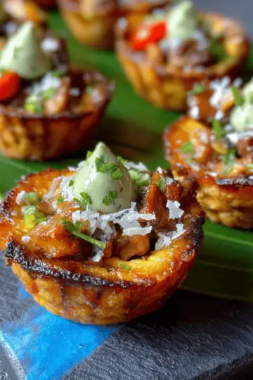 Stuffed plantain cups