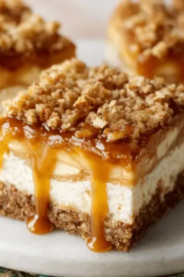 Caramel Apple Cheesecake Bars