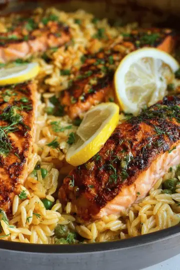 One-pan Lemon Orzo and Salmon