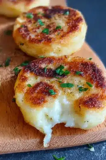 Cheese Stuffed Potato Cakes (2 Ingredients)