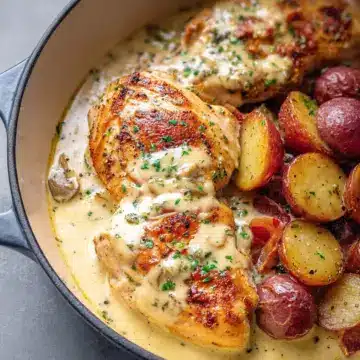 Chicken and Potatoes with Dijon Cream Sauce