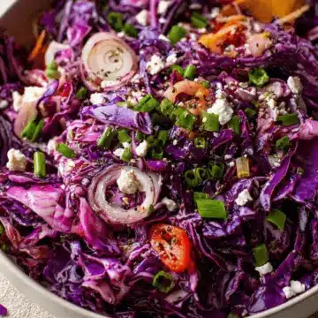 Red Cabbage Salad with Feta Cheese
