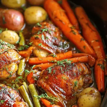Slow Cooker Honey Garlic Chicken and Veggies