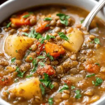 Easy Lentil Potato Soup Recipe