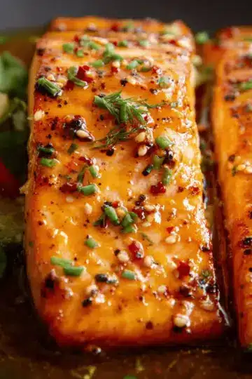 Spicy Salmon with Honey Butter Sauce