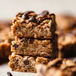 Peanut Butter Banana Chocolate Chip Oatmeal Bars