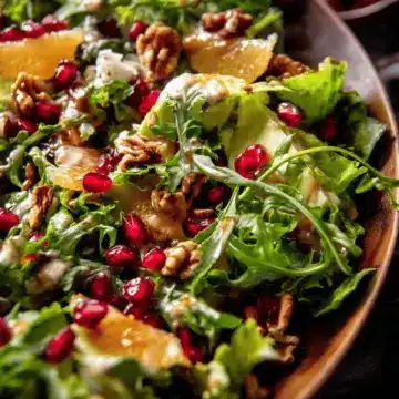 Christmas Salad with Honey Mustard Dressing.