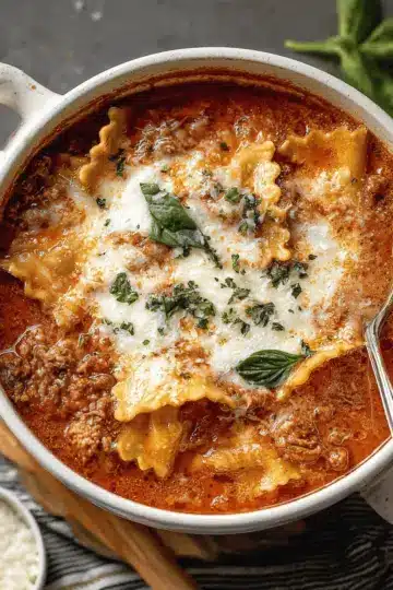 High Protein Lasagna Soup
