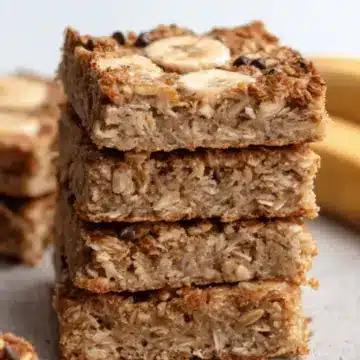 3 Ingredient Healthy Banana Oatmeal Bars