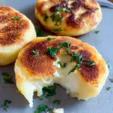 Cheese Stuffed Potato Cakes (2 Ingredients)