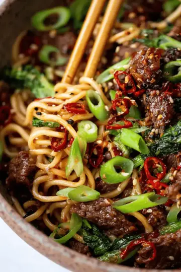 Caramelised Sticky Beef Noodles