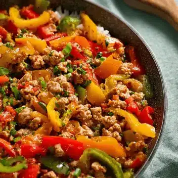 Mom's Ground Turkey and Peppers