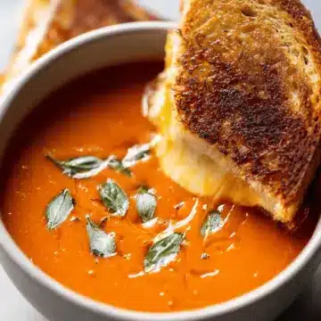 Easy Tomato Soup With Grilled Cheese
