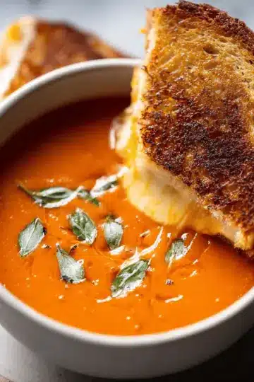 Easy Tomato Soup With Grilled Cheese