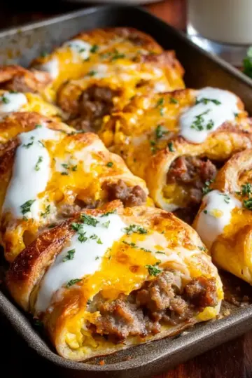 Sausage Egg and Cheese Breakfast Rolls