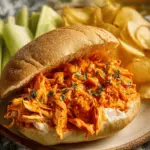 Slow Cooker Buffalo Chicken Sandwiches