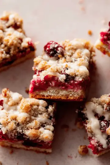 Cranberry Crumble Pie Bars
