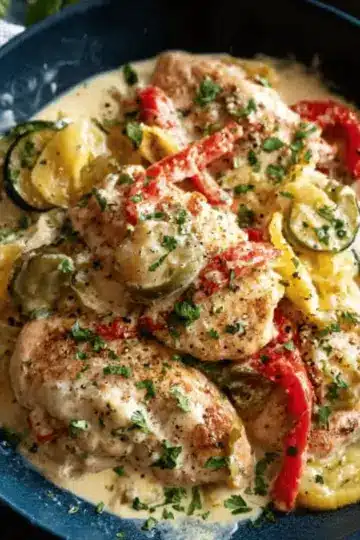 Creamy Pepperoncini Chicken Skillet