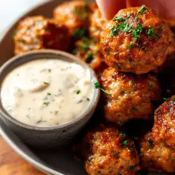 Creole Sausage Balls with Remoulade Dipping Sauce