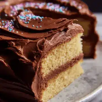 French Butter Cake with Old Fashioned Fudge Frosting