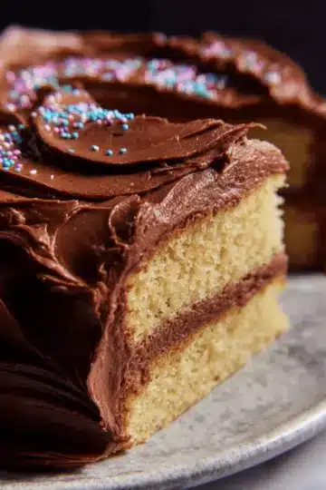 French Butter Cake with Old Fashioned Fudge Frosting