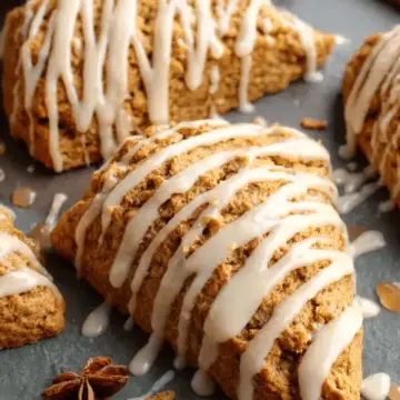 Gingerbread Scones with Maple Glaze