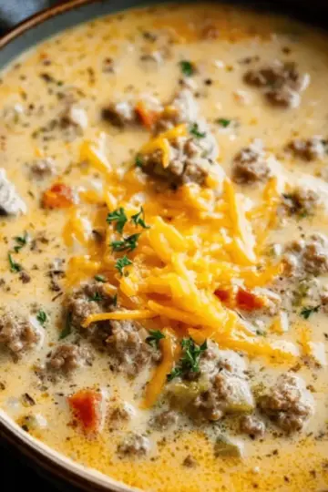 Award Winning Cheeseburger Soup