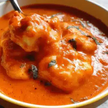 3 Ingredient Cheese Dumpling Tomato Soup