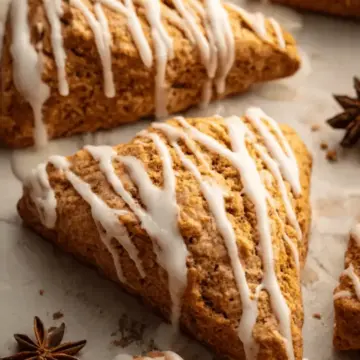 Gingerbread Scones with Maple Glaze