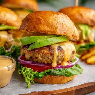 Avocado Turkey Burgers with Chipotle Aioli