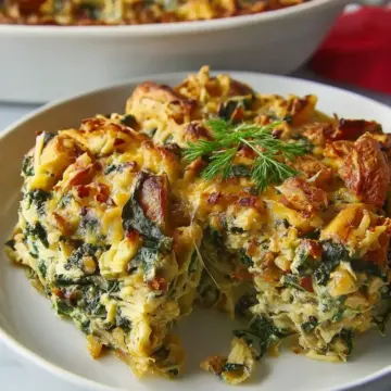Amazing Spinach Artichoke Casserole