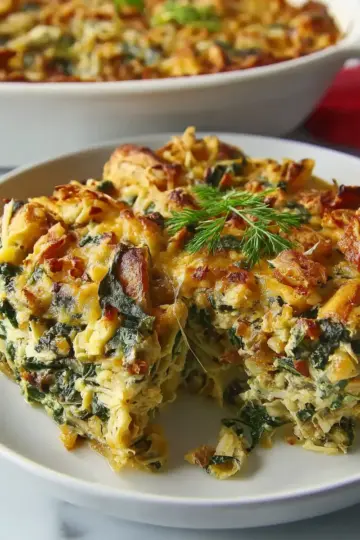 Amazing Spinach Artichoke Casserole