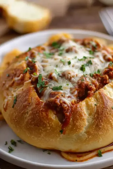 Bread Bowl Spaghetti