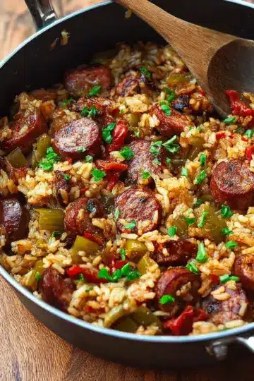 Cajun Sausage and Rice Skillet