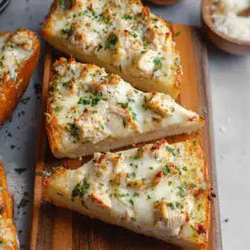 The Viral Chicken Alfredo Garlic Bread I'm Obsessed With