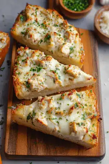 The Viral Chicken Alfredo Garlic Bread I'm Obsessed With