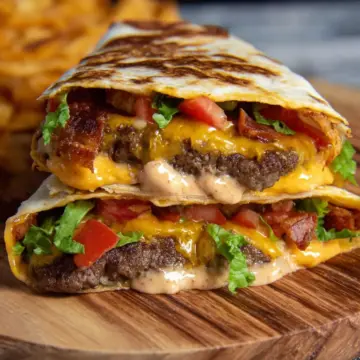 Smash Burger Quesadilla