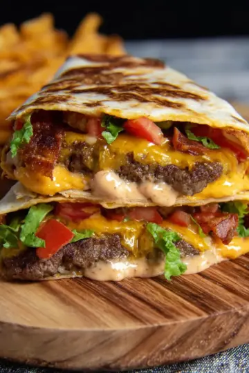 Smash Burger Quesadilla