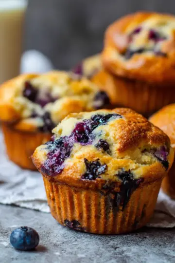 Greek Yogurt Blueberry Muffins (Low Sugar Recipe)