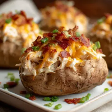 Crack Chicken Stuffed Baked Potatoes
