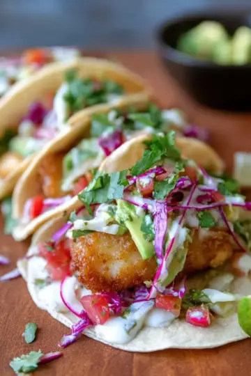 Beer-Battered Baja Fish Tacos