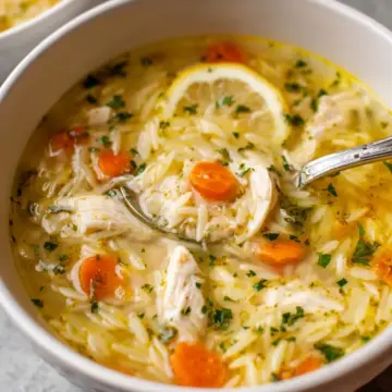 Lemon Chicken Orzo Soup